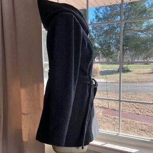 Herringbone Wool Blend Coat in Charcoal Gray Croft & Barrow